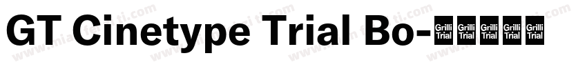 GT Cinetype Trial Bo字体转换